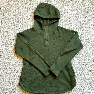 Green Columbia Hooded Fleece Pullover, M